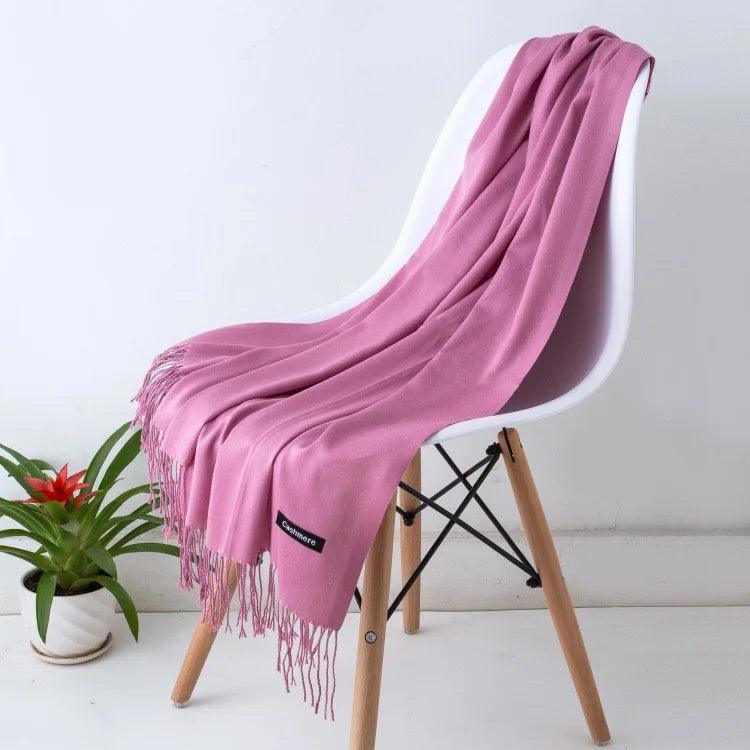 Écharpe Femme Élégante – Écharpe d’Hiver Douce avec Franges – Image 6