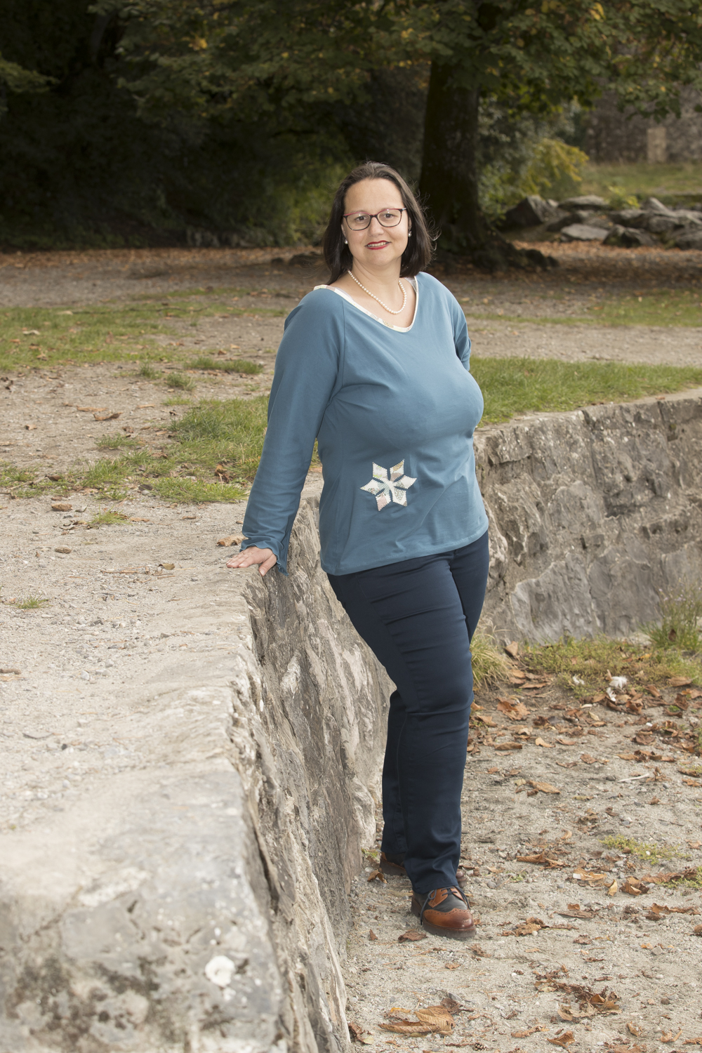 Pull Patch’Mode Fleurs Givrées – Image 3