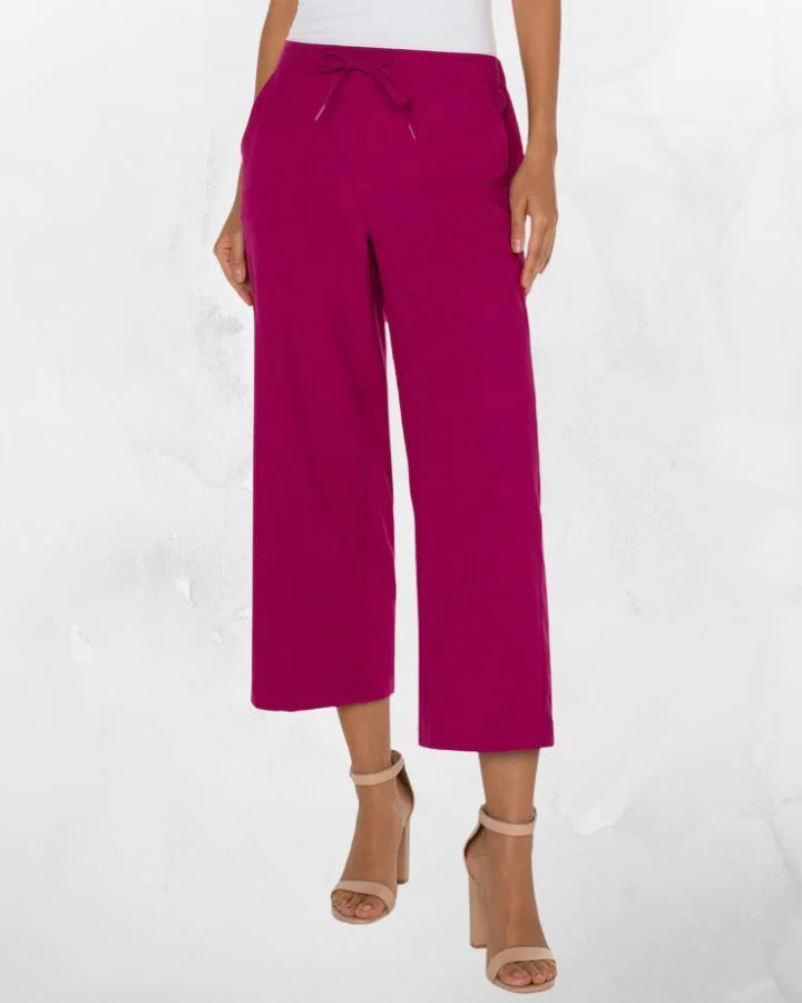 Pantalon court, jambe large, à enfiler – Image 2
