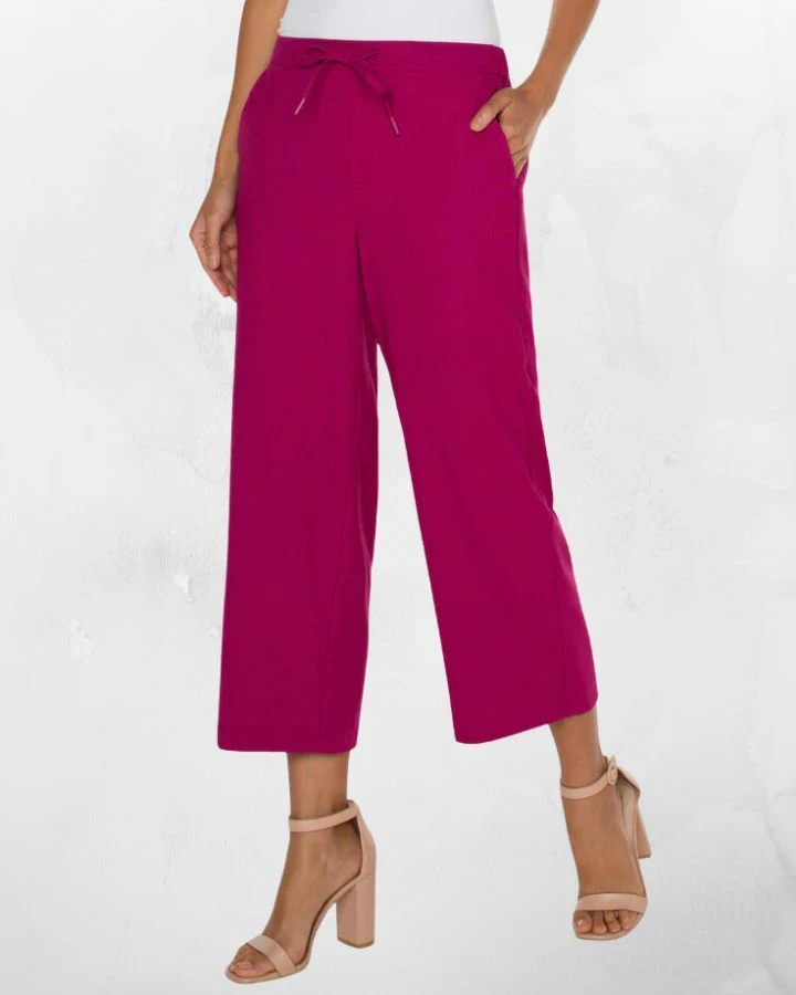 Pantalon court, jambe large, à enfiler – Image 3