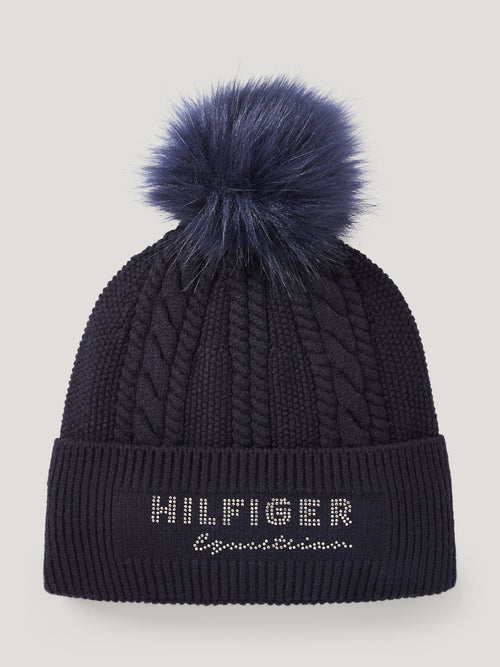 Bonnet à pompon Perry Marine Tommy Hilfiger Equestrian – Élégance et chaleur en hiver – Image 5