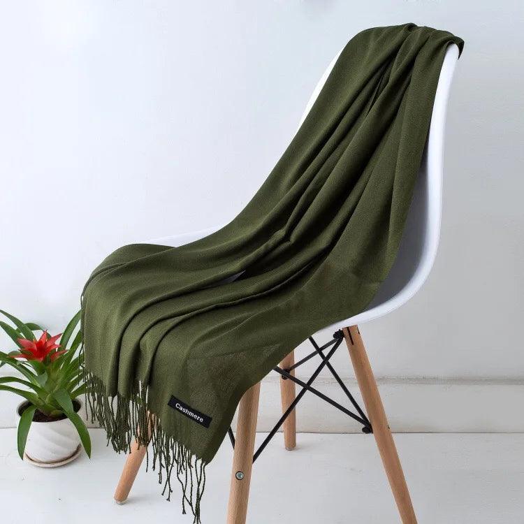 Écharpe Femme Élégante – Écharpe d’Hiver Douce avec Franges – Image 4