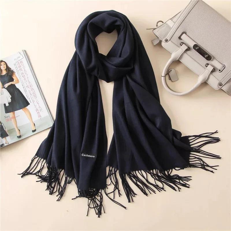 Écharpe Femme Élégante – Écharpe d’Hiver Douce avec Franges – Image 7