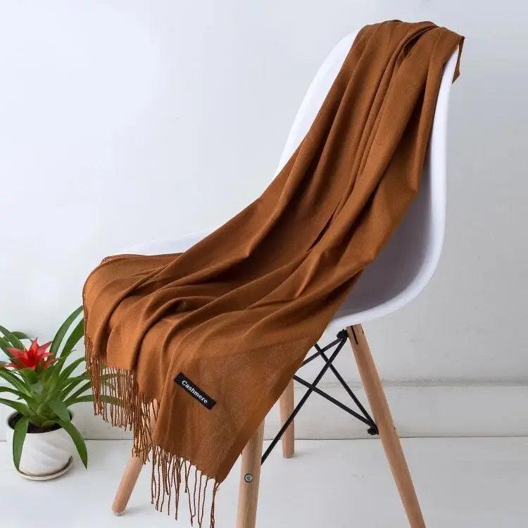 Écharpe Femme Élégante – Écharpe d’Hiver Douce avec Franges – Image 3